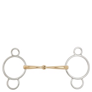 BR 2-częściowe wędzidło 3-pierścieniowe z soft contact 16 mm