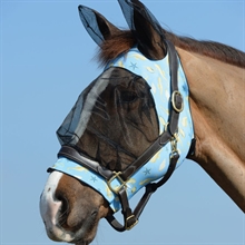 Weatherbeeta Deluxe Eye Saver maska przeciw owadom z uszami i otworem na grzywkę Sea Horse Print